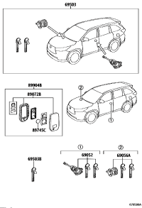 690520E110-CYLINDER & KEY SET, DOOR LOCK, LH