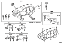 6905742320-CYLINDER & KEY SET, IGNITION SWITCH LOCK