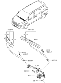 98311A9000-ARM ASSY-W/SHLD WPR(DRIVER
