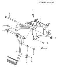 5487311-Reinforcement, brake pedal bracket