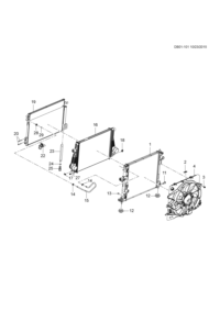 22966151-Condenser, air conditioner (incl 23-28) (w/t cooler) (AC-DELCO #15-63772)
