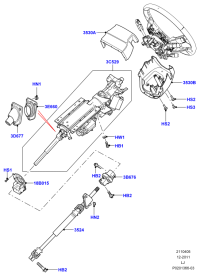 QLB500080-Pillar assy-steering