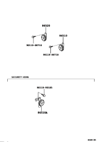 865100K010-HORN ASSY, HIGH PITCHED