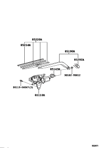 852410K010-ARM ASSY, REAR WIPER