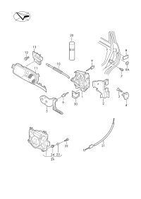 3D1837015AK-Door lock