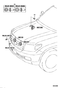 8651033210-HORN ASSY, HIGH PITCHED