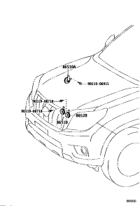 8651012610-HORN ASSY, HIGH PITCHED