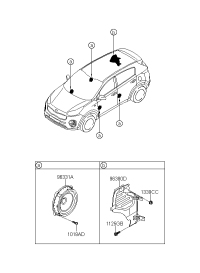 96330D9000-Speaker assy., door