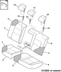 8911CH-Guide, seat headrest