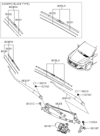 98350M4000-BLADE ASSY-WIPER,DS