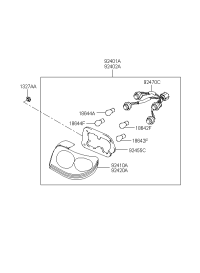 924013D010-LAMP COMBI REAR LH