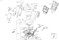 89300A1000W2W-BACK ASSY-2ND SEAT,LH