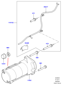 LR021461-STARTER12V 9TFORD RANGER 9T