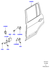 LR018229-HINGE ASSY-FR DR UPR LH