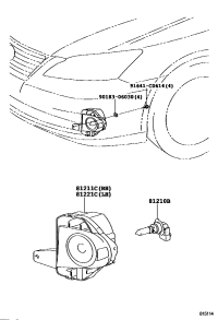 8121133230-LAMP UNIT, FOG LAMP, RH