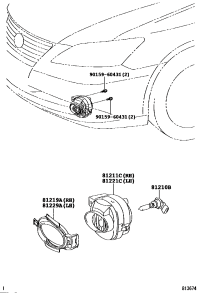 8121133210-LAMP UNIT, FOG LAMP, RH