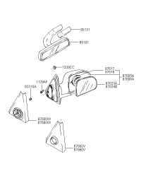 8762026401-MIRROR-RRVIEW O/S RH