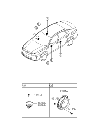 96330D4000-Speaker assy., door