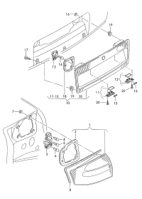L4C5945695A-Plate, w/license lamp and rear fog lamp