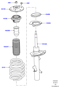 LR001139-SHOCK ABSORBER FRONT LH/L538