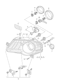 L3CD941006A-HEAD LAMP ELE W/S MOTOR BLK LH
