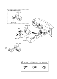 933311E000XU-BEZEL-CONSOLE SWITCH MTG