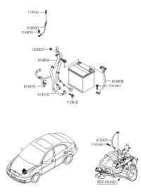 918500M010-WIRING ASSY-BATTERY (+)