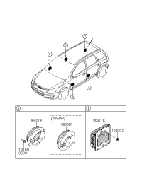 963300Q000-SPEAKER & PROTECTOR ASSY- DR