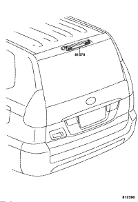 8157060080-LAMP ASSY, CENTER STOP