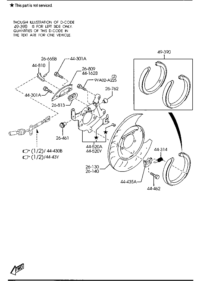EGY34439Z-SHOE SET,RR PARKING BRAKE