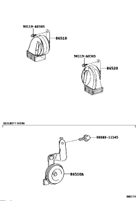 8656004010-HORN ASSY SECURITY