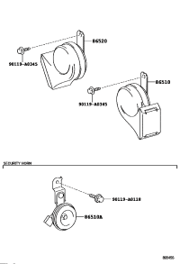 865100C090-HORN ASSY, HIGH PITCHED