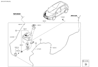 98610B5000-RESERVOIR & PUMP ASSY-WASHER