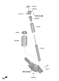 55307J1000-SHOCK ABSORBER ASSY-REAR