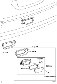 8148128110-BRACKET-REAR FOG LAMP