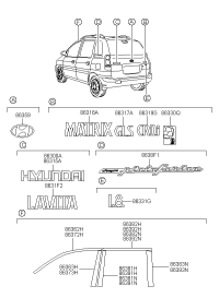 8631617500-EMBLEM-GDI 4WD(BADGE)