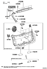 6433878011C0-Hook, glove box trim