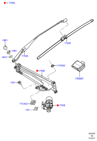 7S7117528AC-BLADE ASSY - WIPER LHD