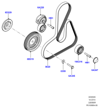 LR004877-TENSIONER TIMING BELT