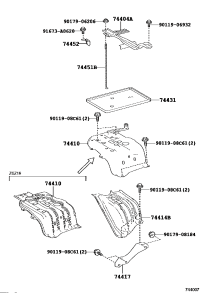 7441742030-SUPPORT, BATTERY CARRIER
