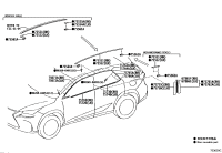 7574078011-MOULDING ASSY, REAR DOOR BELT, LH