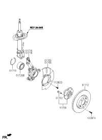 517152S000-KNUCKLE-FRONT AXLE,LH