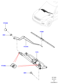 LR033022-BLADE ASSY - WIPER LHD