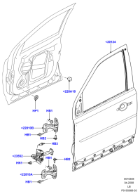 LR042385-HINGE ASSY-B, RH