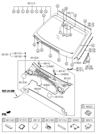 861302W000-Moulding-w/shld upr