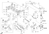 55270C3200-Arm assy-rr trailing arm, lh