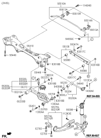 551002S100-Upr arm assy-rr