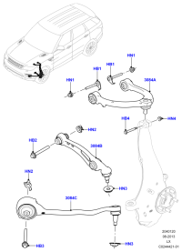 LR045243-CONTROL ARM FRT LFT-RR IV