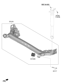 55100R9100-TORSION AXLE COMPLETE