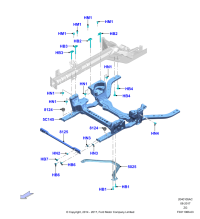 JR3Z5C145A-RAIL ASSY-CURTAIN